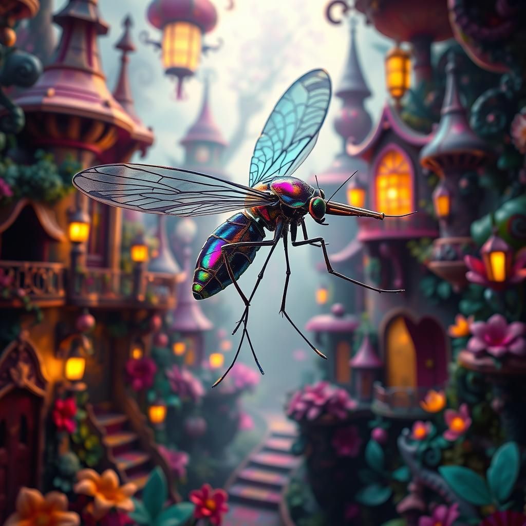 Iridescent Mosquito Concert in a Dreamscape
