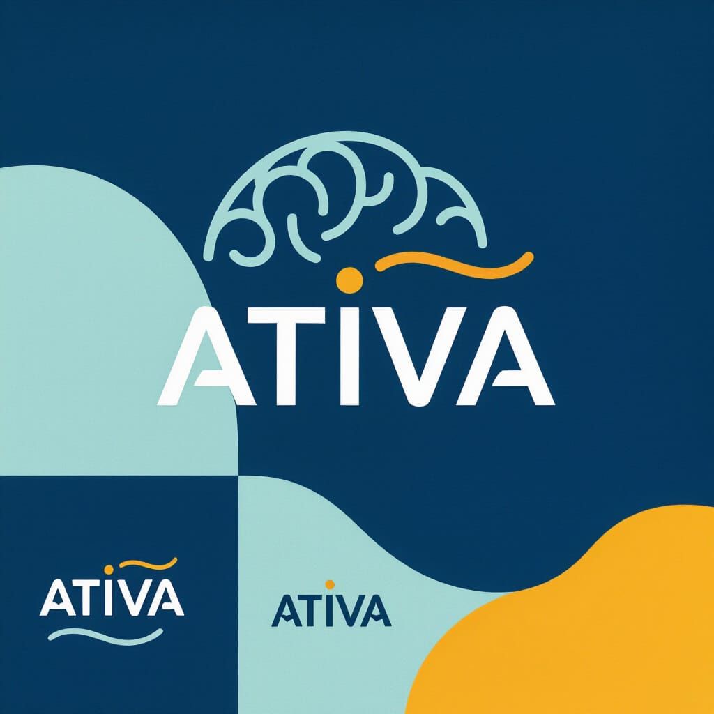 ATIVA Logo: Modern, Dynamic Cognitive Health Design