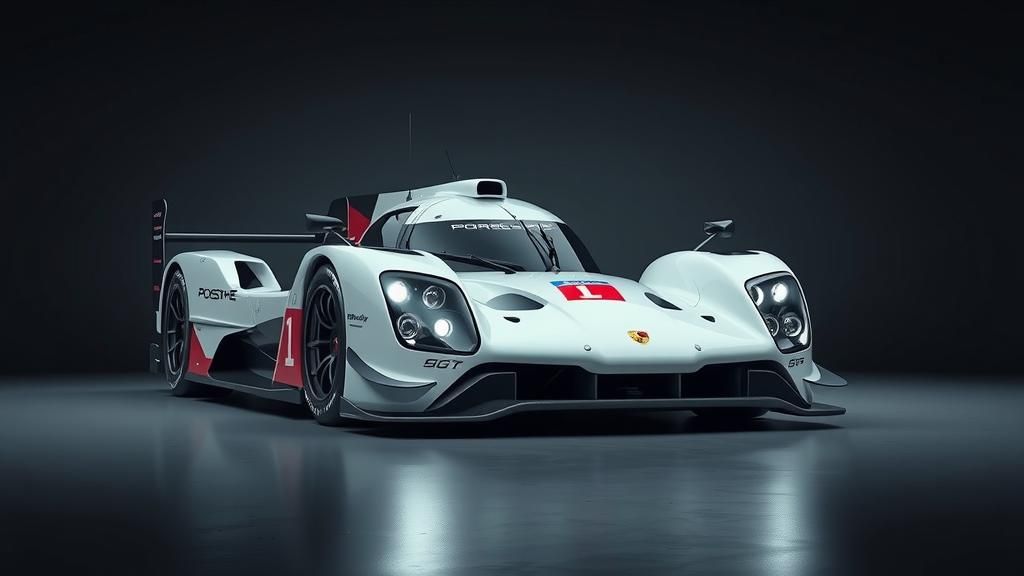 Ultra-Realistic Futuristic Porsche 919 GTP in Aggressive Fro...