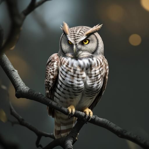 Wise Mythological Owl in Cinematic Style