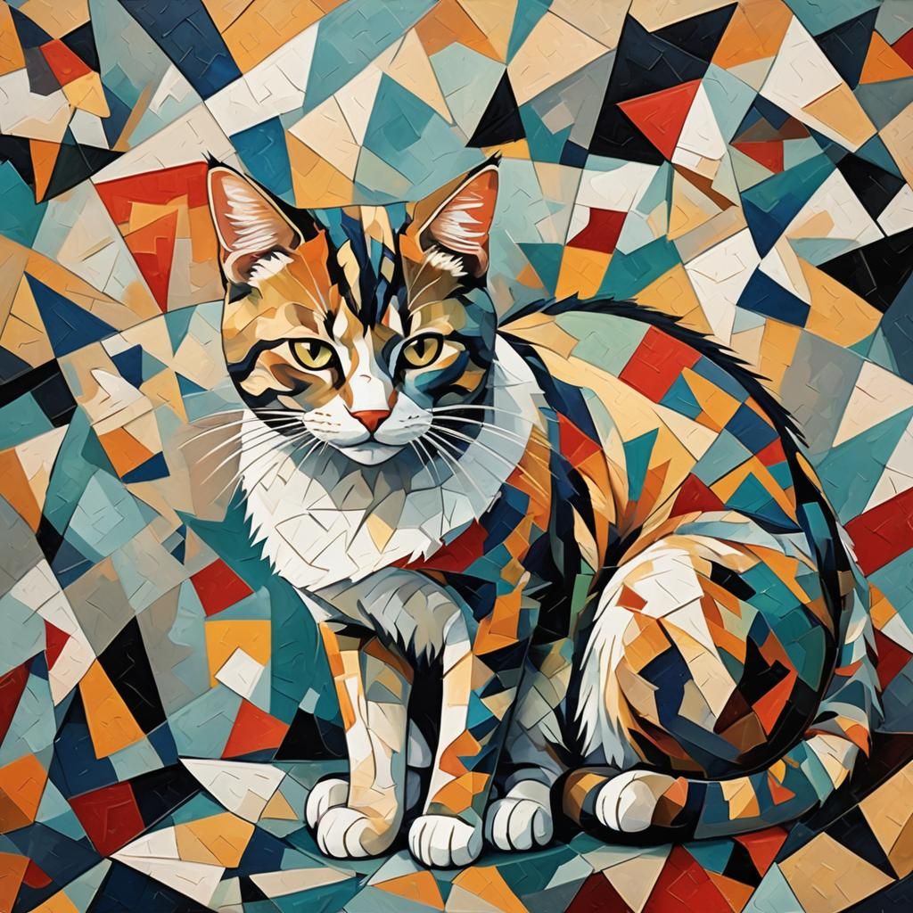 A geometric cat.
