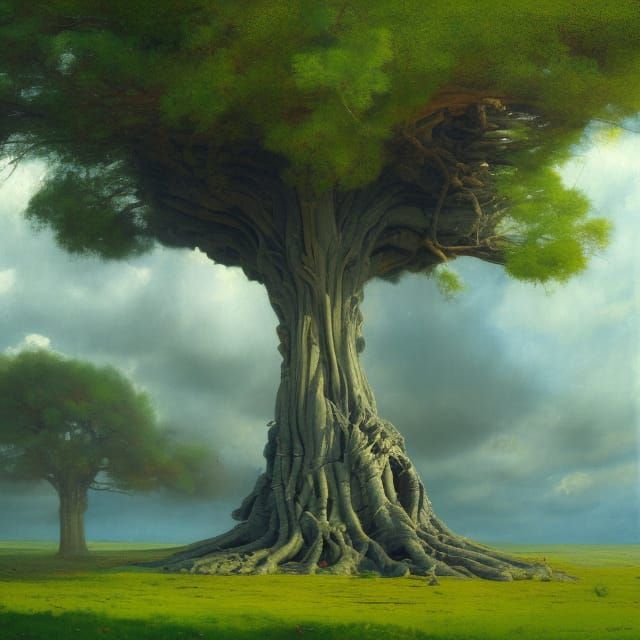 Boab Prison Tree: Surreal Impressionist Portrait