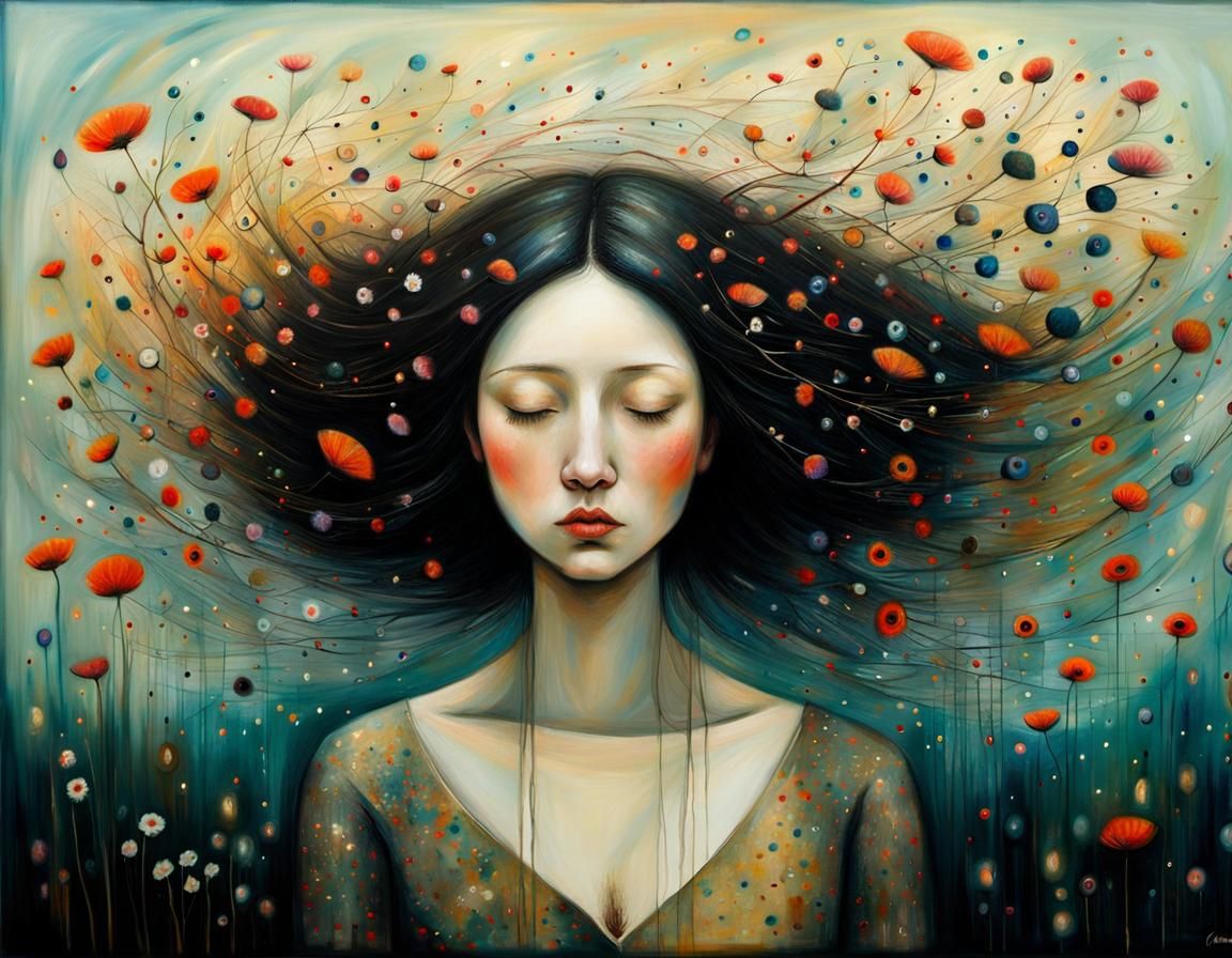 Dreamy Autumnal Portrait in Impressionistic Style