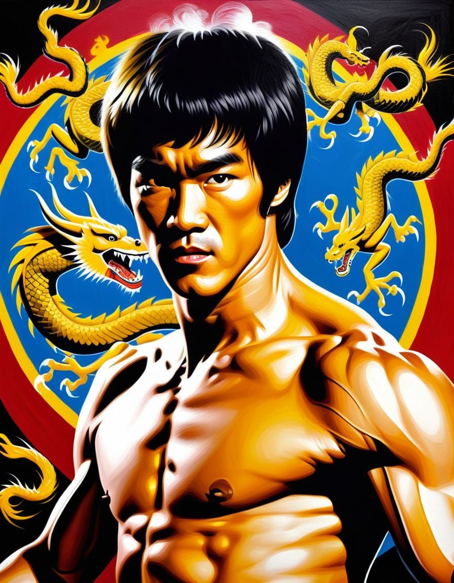 Bruce Lee in Epic Martial Arts Splendor