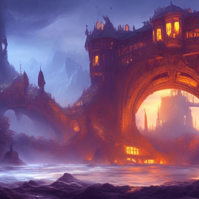 Fantastical French Toast Concept Art in Deep Color