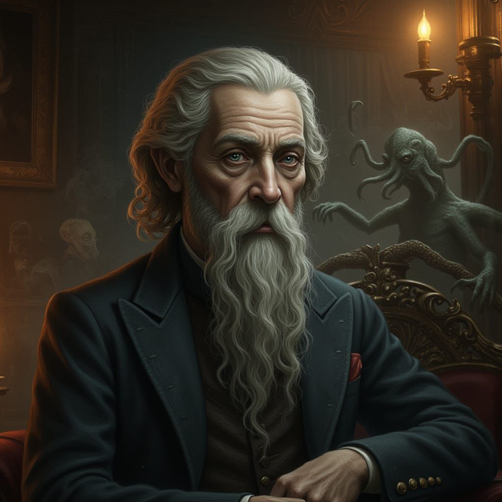 Old Stoic Man With Wise Eyes