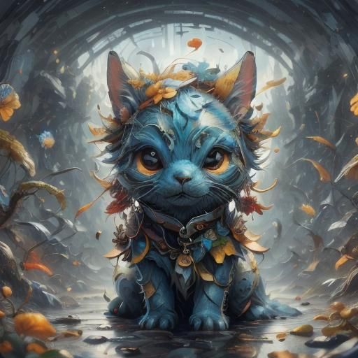 Abstract AI Image with Ghostly Cyborg Elements