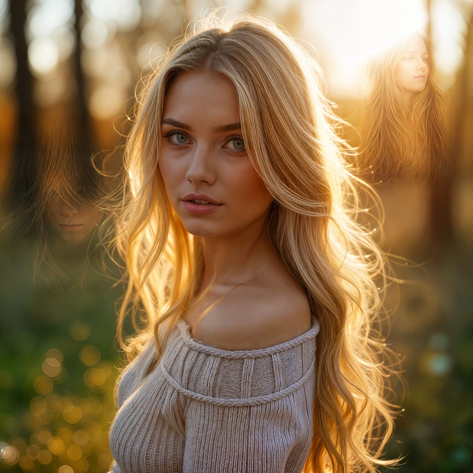 Realistic Russian Woman in Elegant Attire