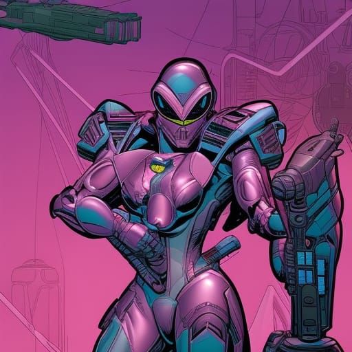 Arcee in Comic Book Style