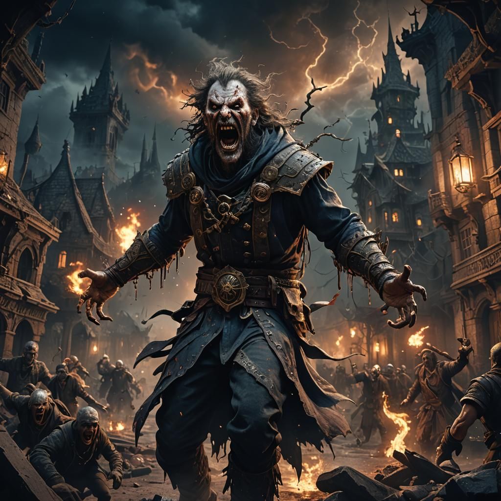 Madman Screams at Night: Detailed Matte Painting