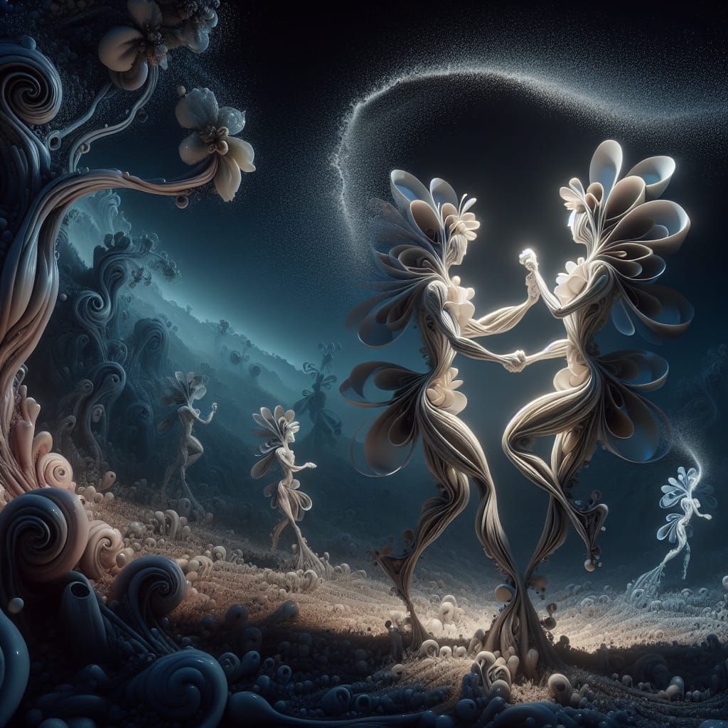 MPR ON - Lukas & Portia Petallic Humanoid Stick-Figures