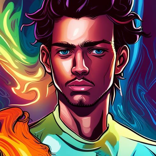 October Man: Disco Pop Manga Portrait