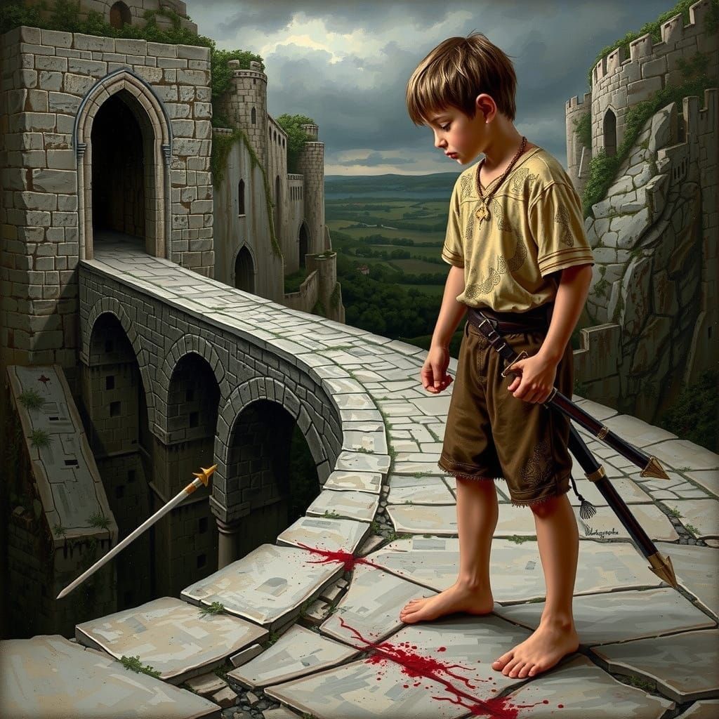 Heroic Lancelot in Ornate Armor