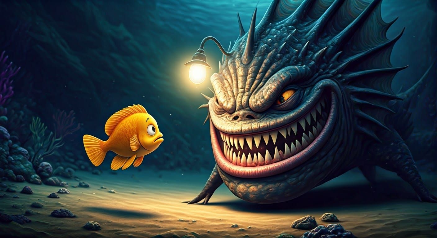 Pixar-Style Cleaner Fish Faces Sinister Sea Devil