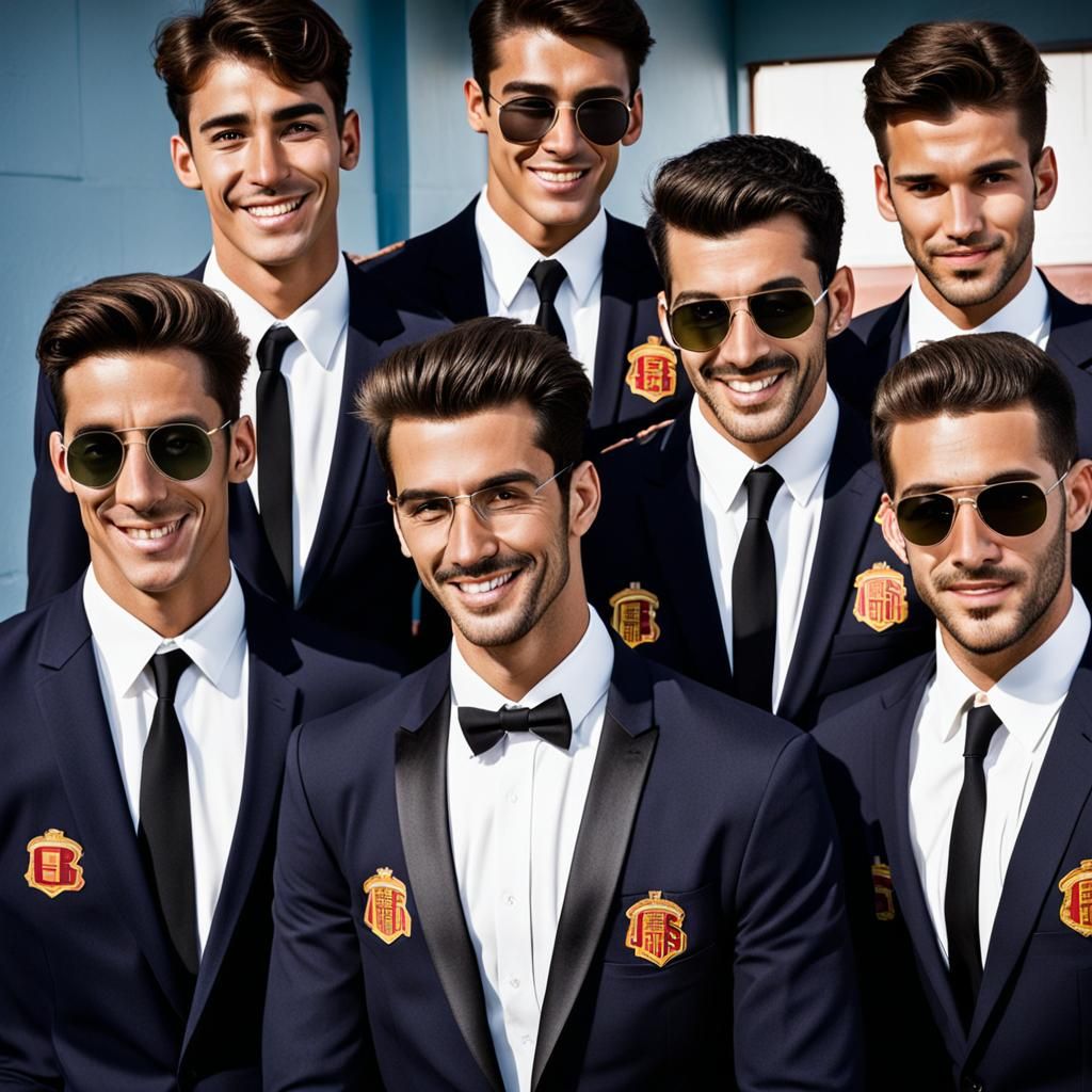 Handsome Spanish Highschool Sports Team