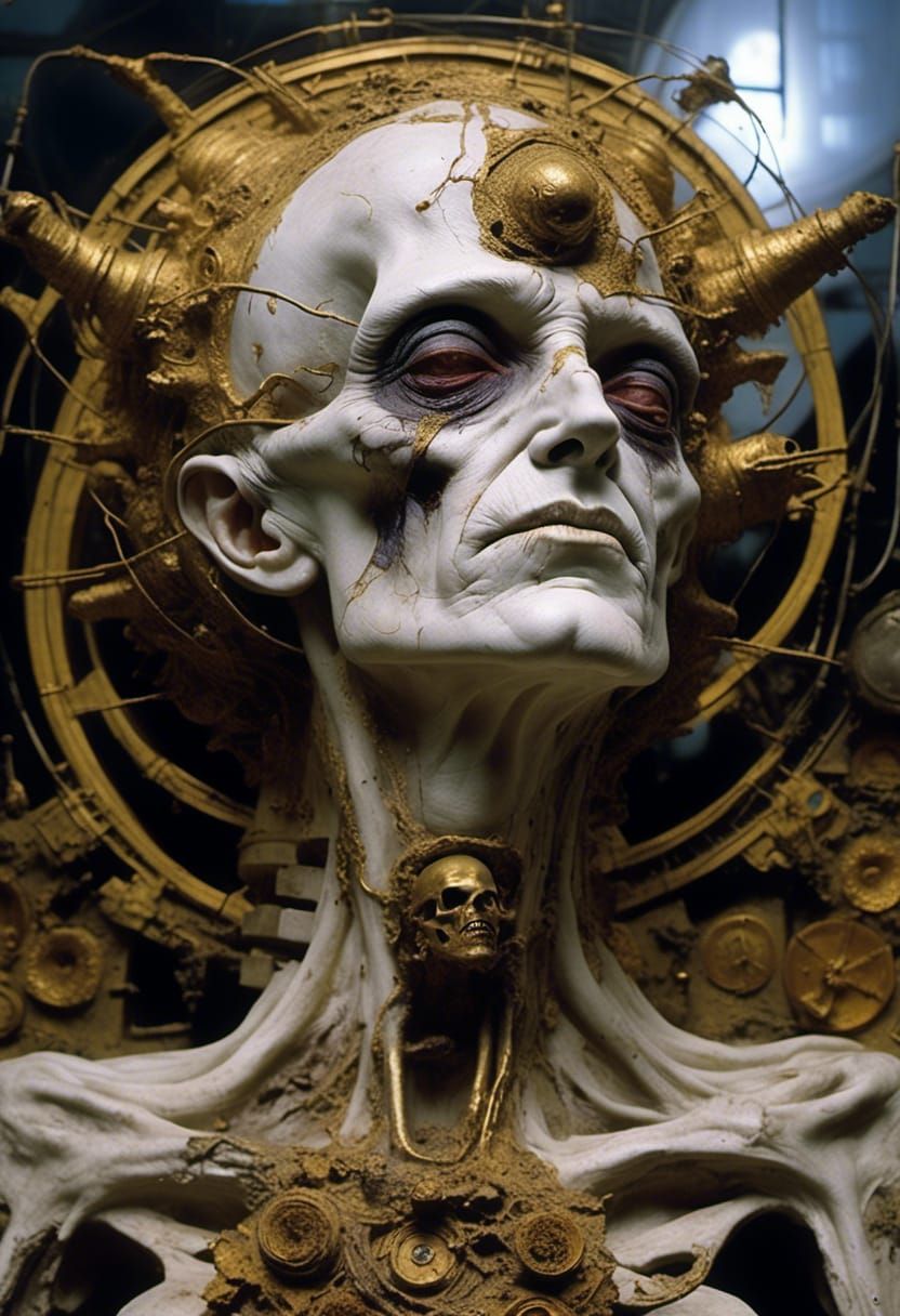 Surreal Space Station Inspired by Austin Osman Spare