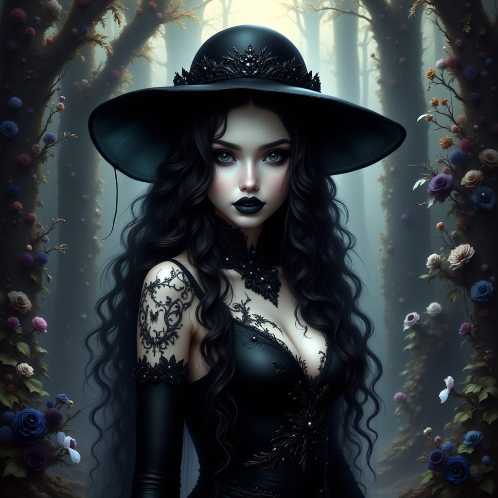 Gothic Princess Portrait in Dark Fantasy Style