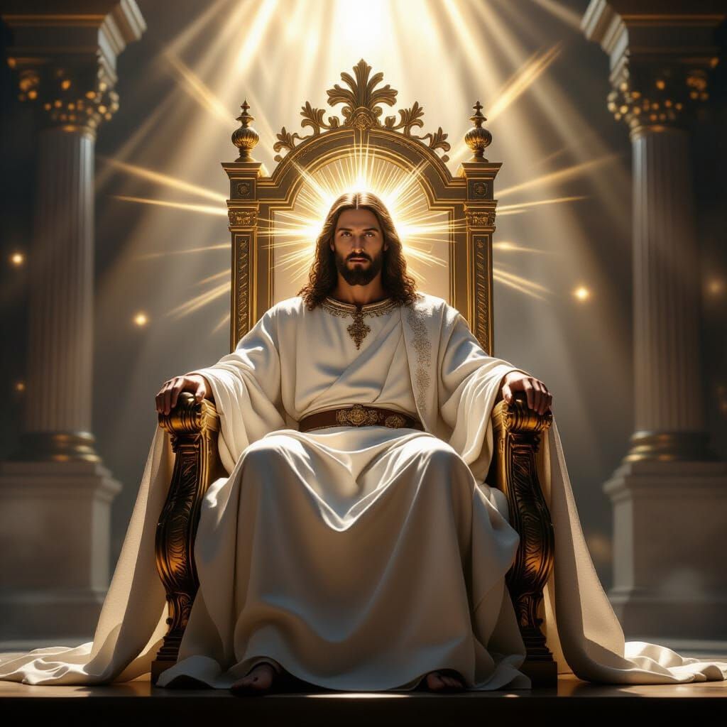 Jesus Christ on Heavenly Throne, Divine Glory