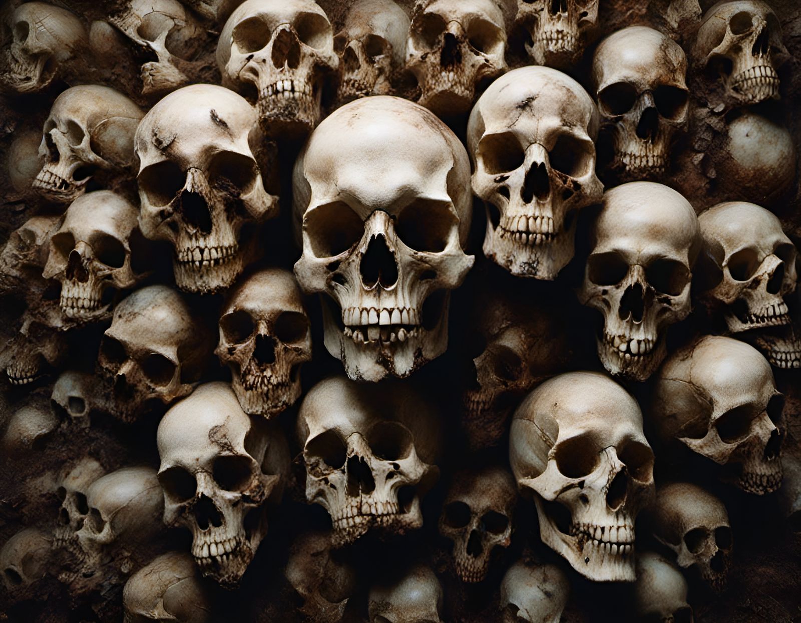 Giant Animal Skull Face Sculpture