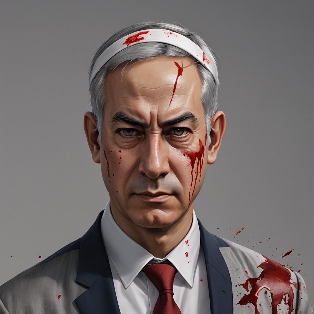 Benjamin Netanyahu Portrait in 3D Anime Style
