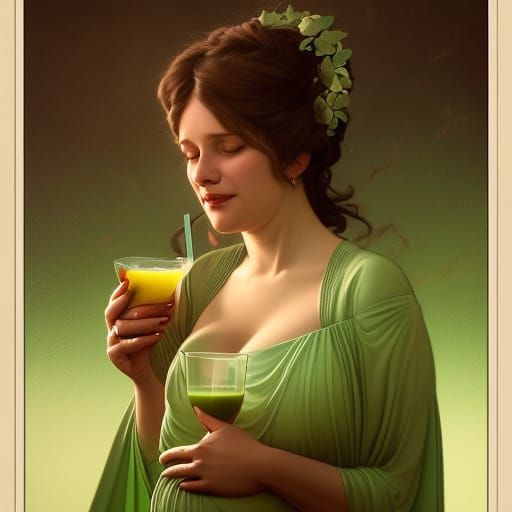 Pregnant Empress Tarot Card in Digital Art Style