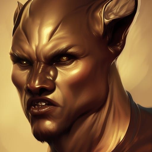 Demonic Fox Portrait in Hyperdetailed Digital Art