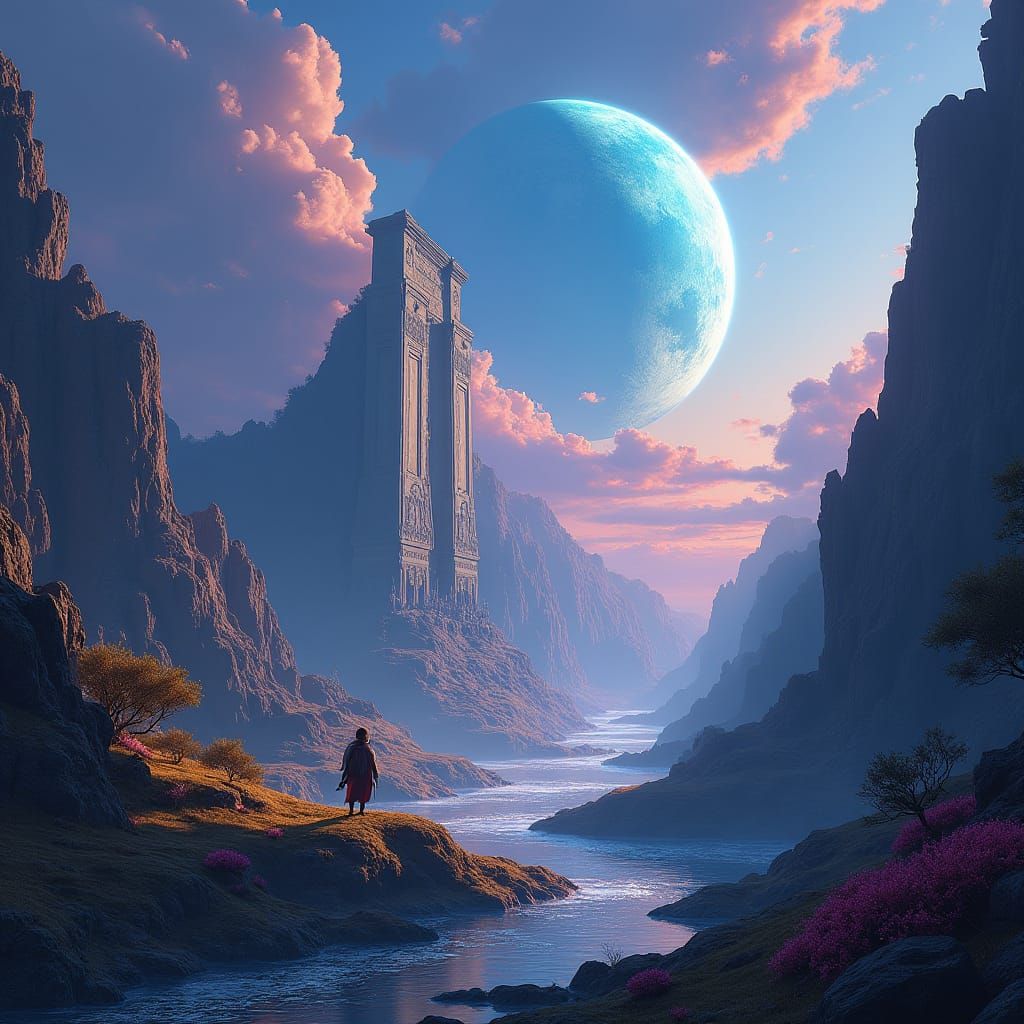 Fantasy Landscapes in Detailed Matte Painting Style