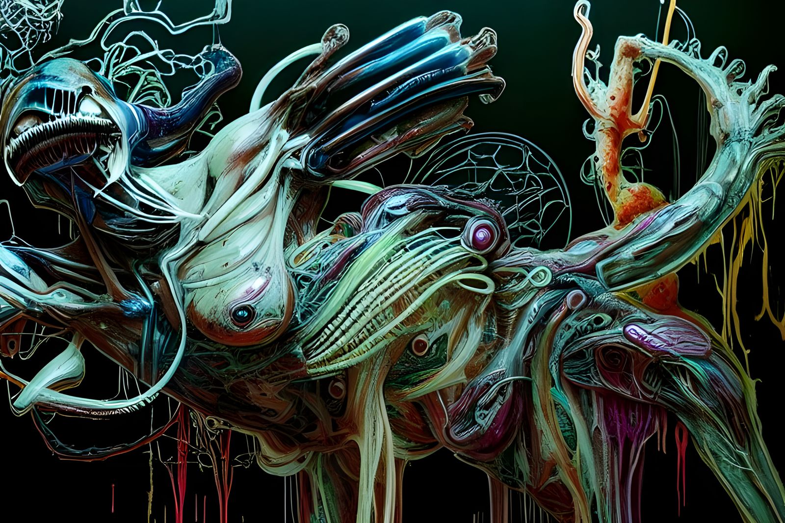 Xenomorph Meeting Place in Hypermaximalist Style