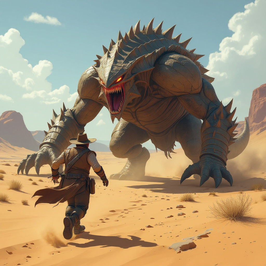 Deathclaw-Behemoth Hybrid Chases Settler