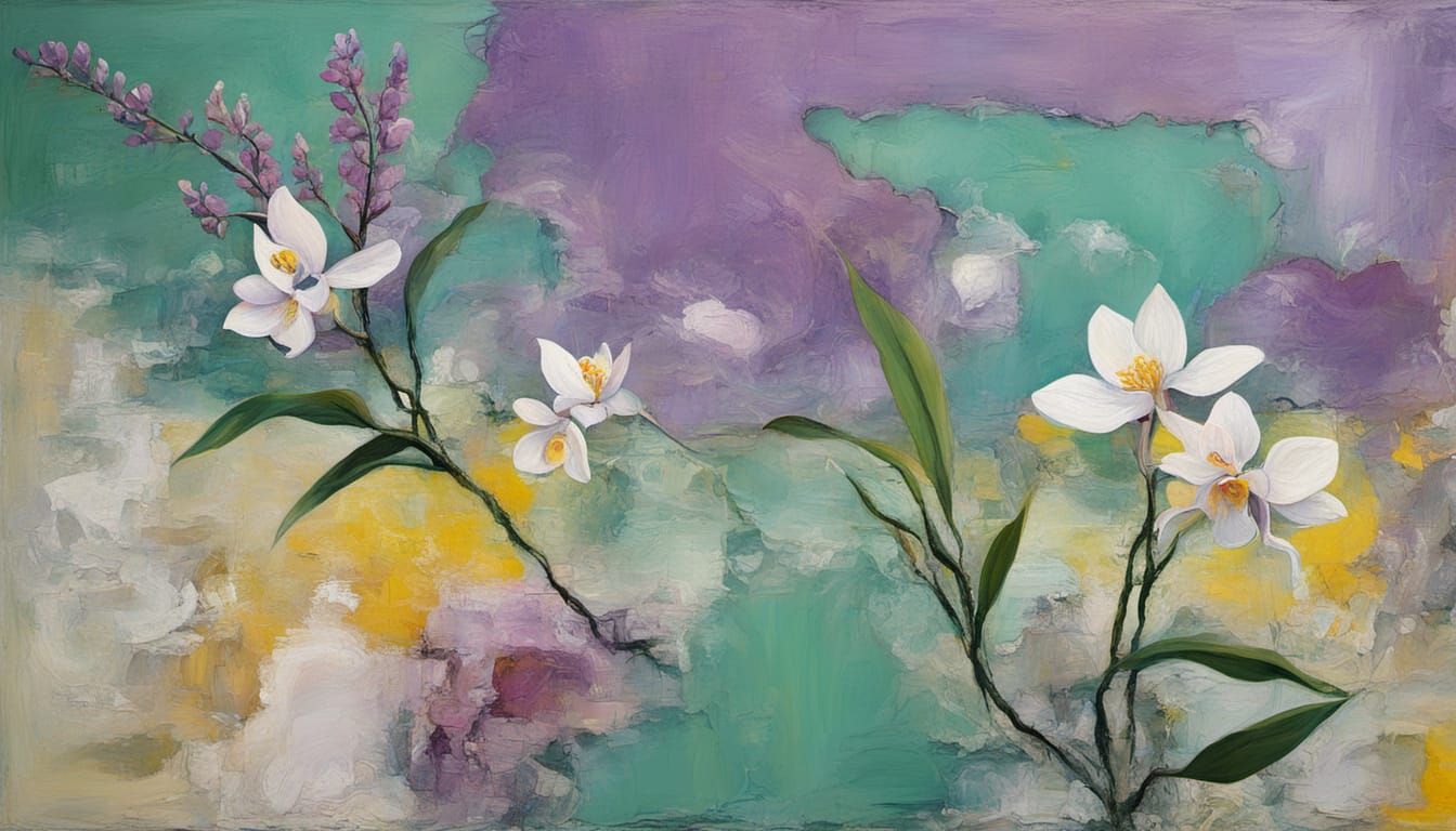 Surreal Cyberpunk Landscape Painting