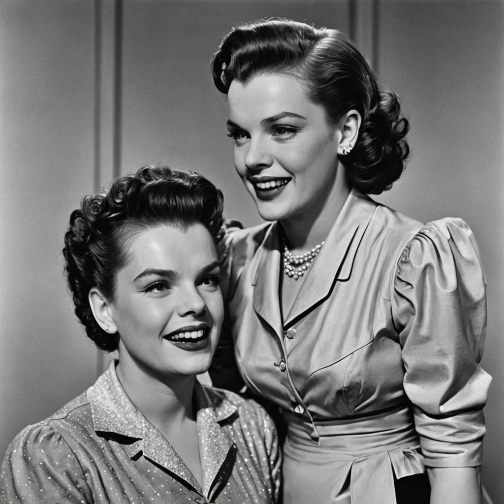 Judy Garland and Marilyn Monroe Portrait