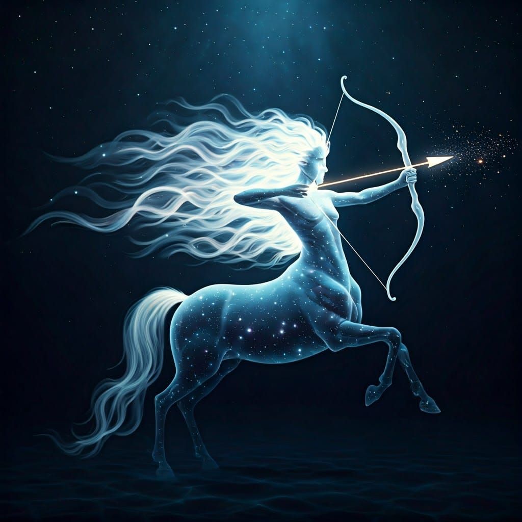 Ethereal Sagittarius Centaur Emerges from Ocean Depths