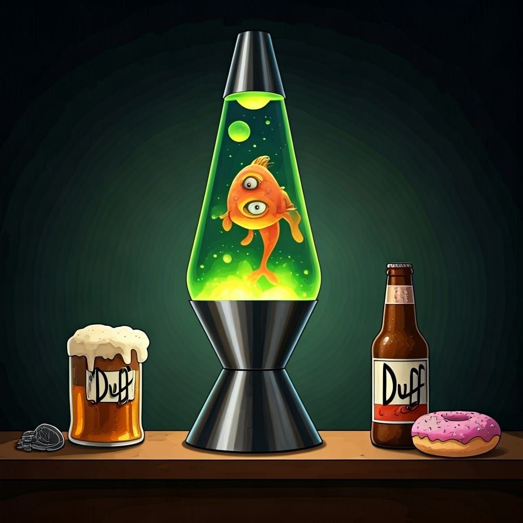 Radioactive Simpsons Lava Lamp