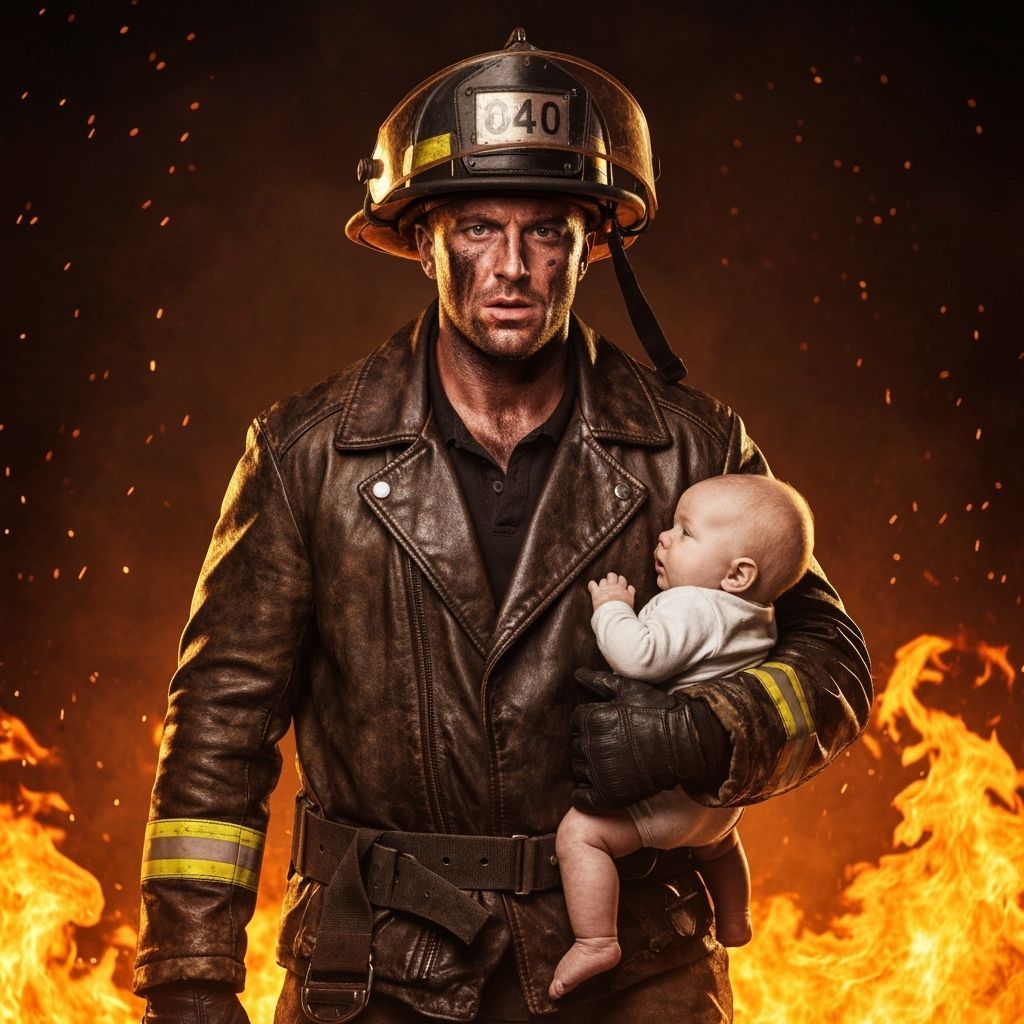 Heroic Firefighter Rescues Baby in Burning Building