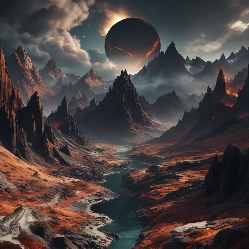 Mountain Pass to Parallel Universe: Fantasy Concept Art
