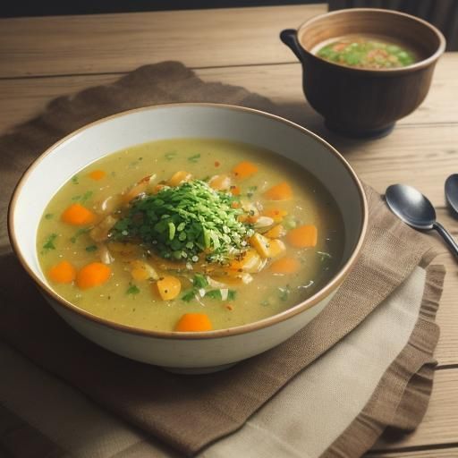 Warm Autumn Still Life: Cozy Soup on a Rustic Table