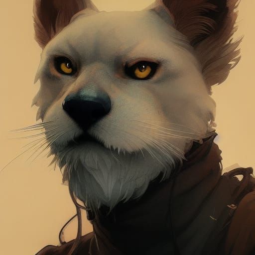 Detailed Furry Portrait in Digital Art Style