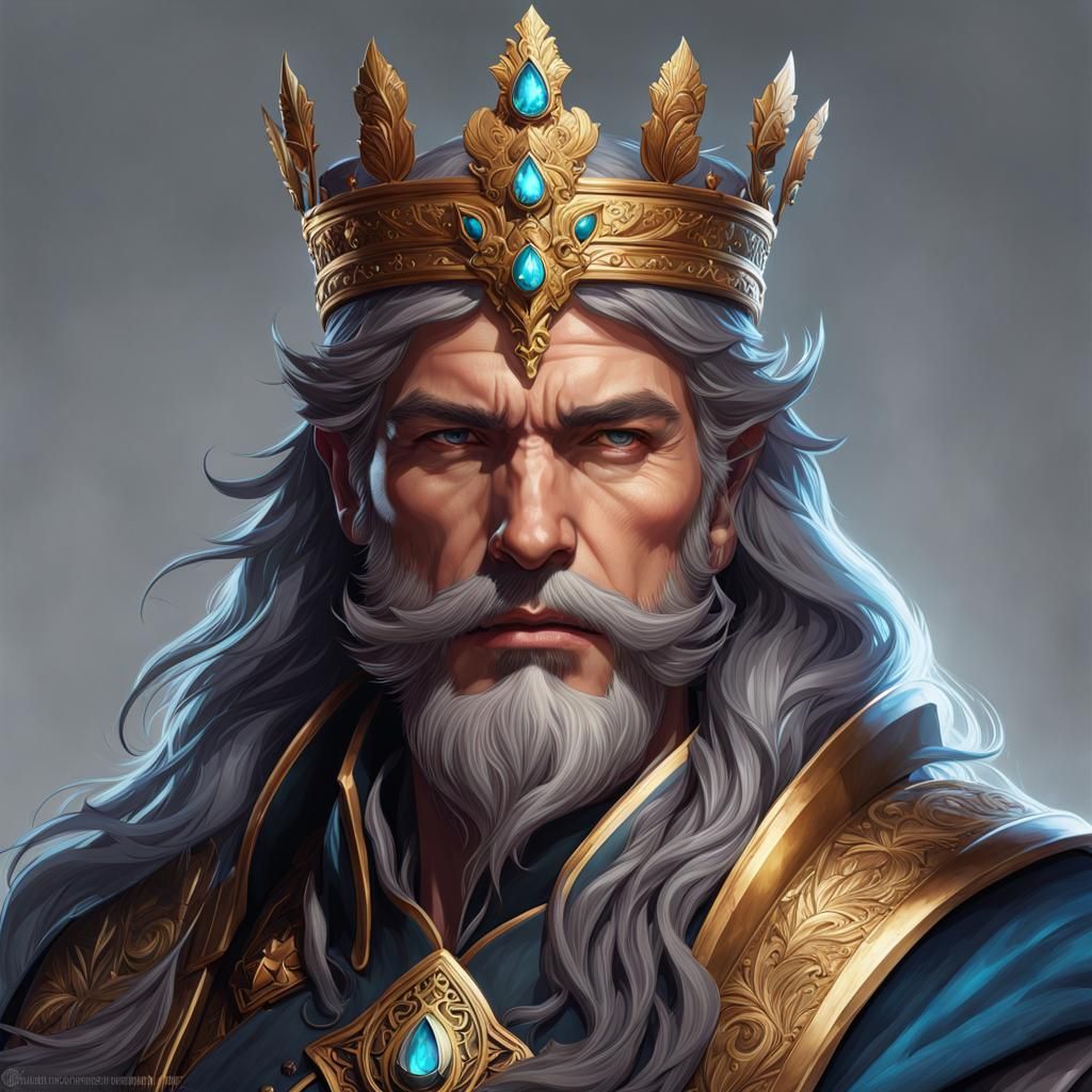 Ayleid King Portrait in Art Nouveau Style