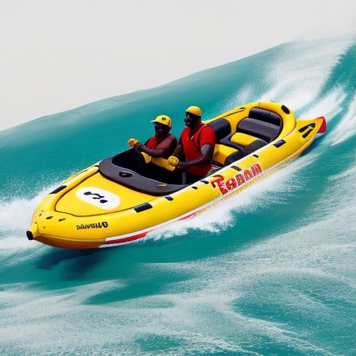 Banana Boat Isolated on White Background