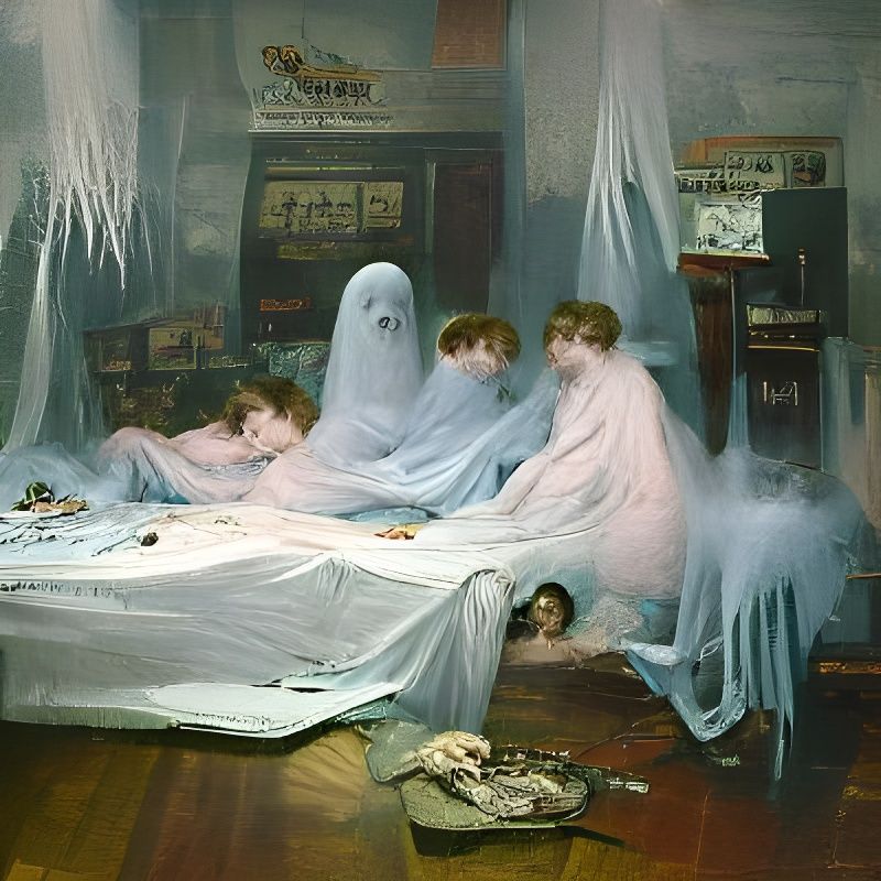 Ghostly Slumber Party in 1887