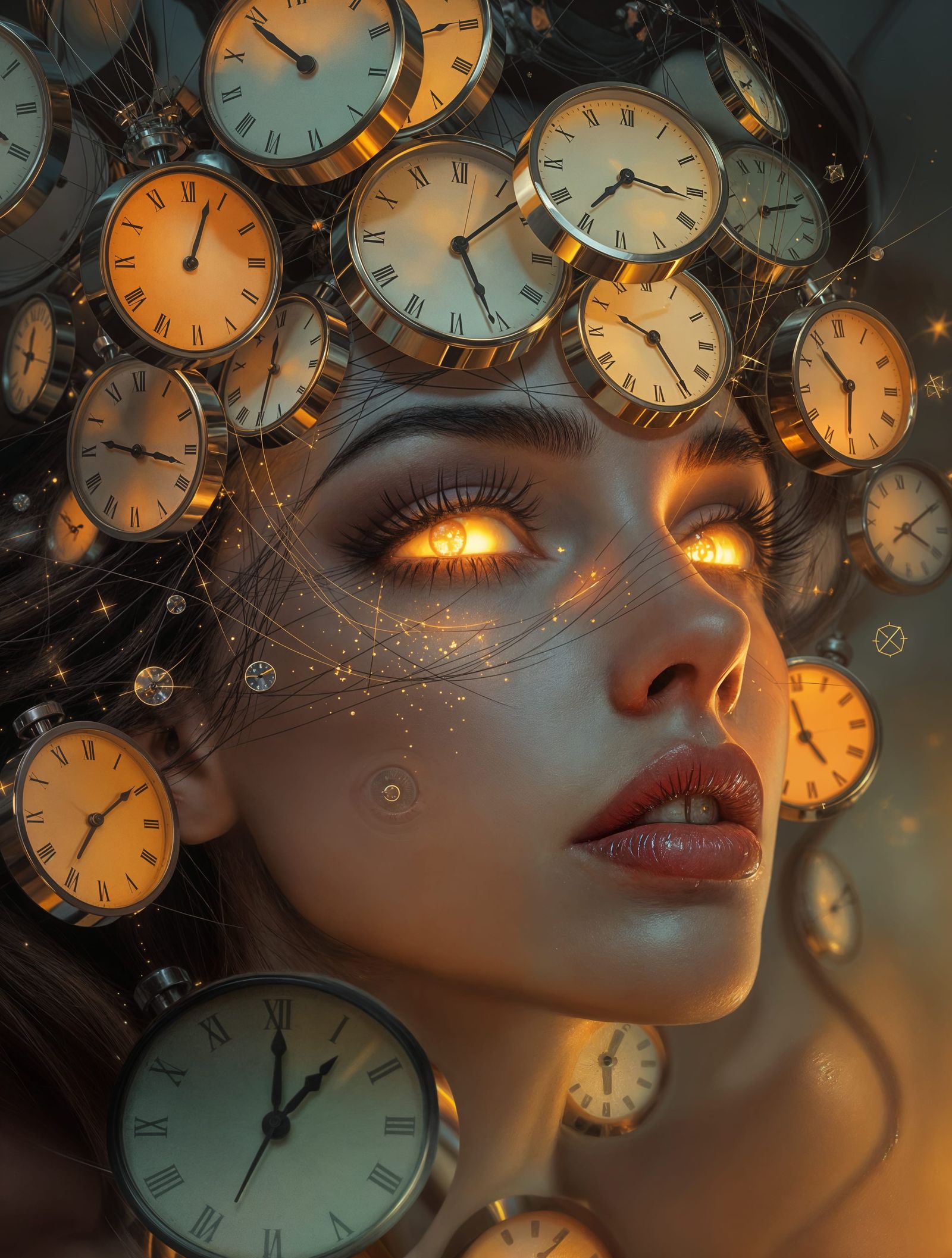 Ethereal Timekeeper in Digital Surrealism
