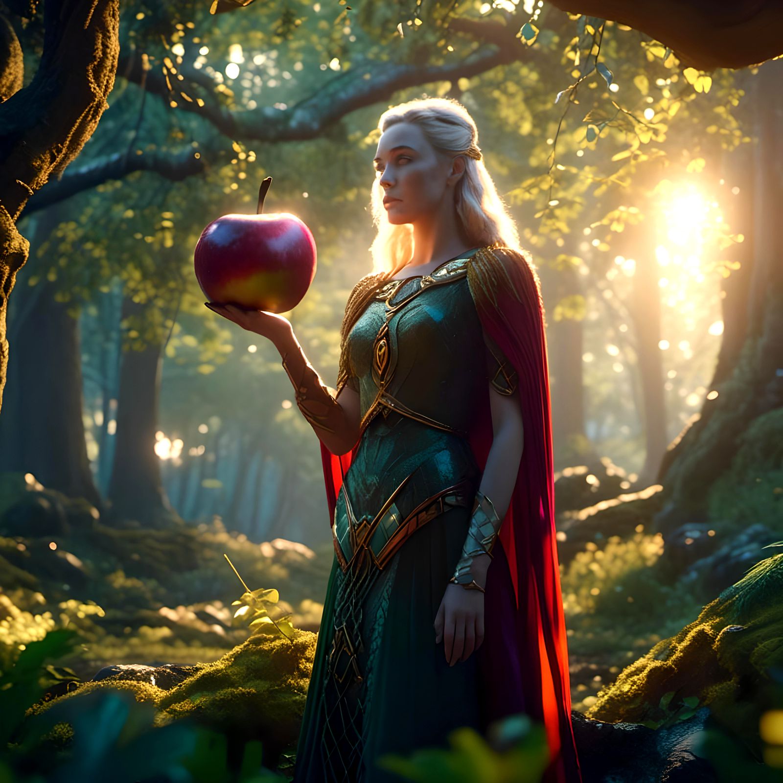 Asgardian Goddess Idun in Fantasy Concept Art