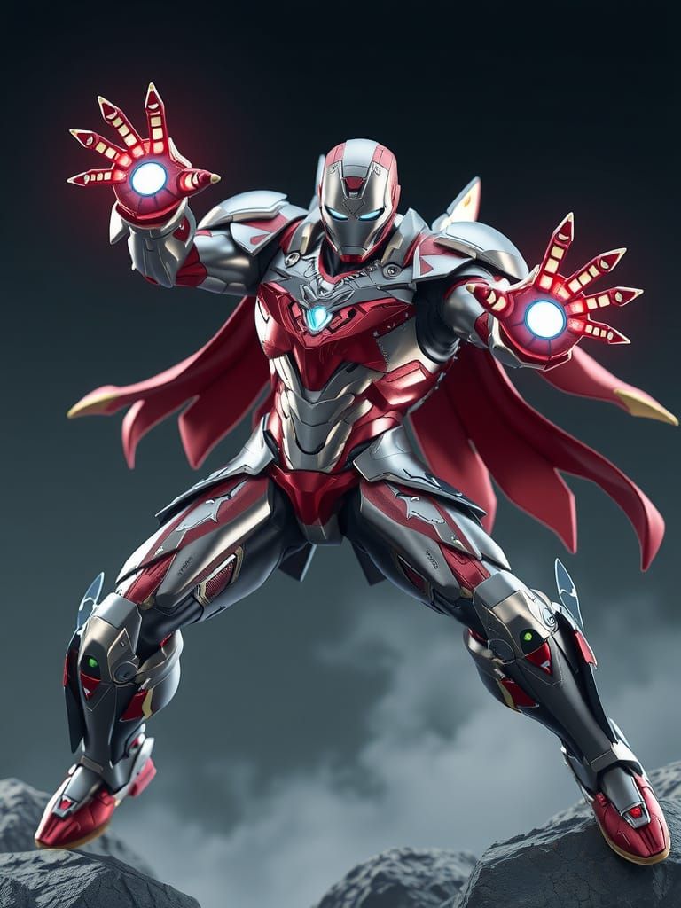 Majestic Ironman Dragoon Hunter Armor in 3D Anime Style