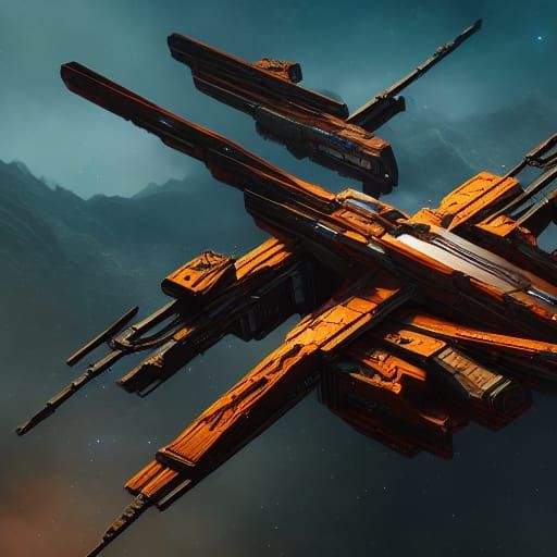 Detailed Space Trucking Fantasy Concept Art