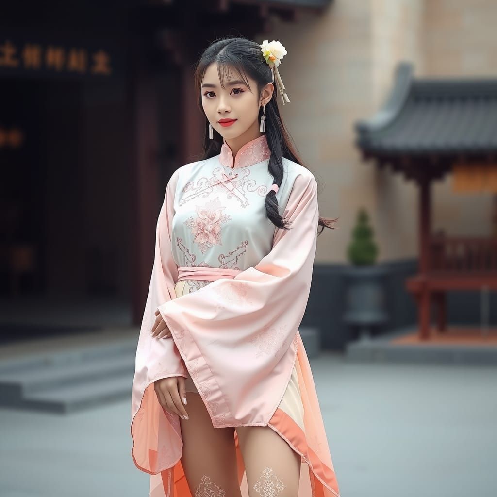 Modern Hanfu Dress in Pastel Colors