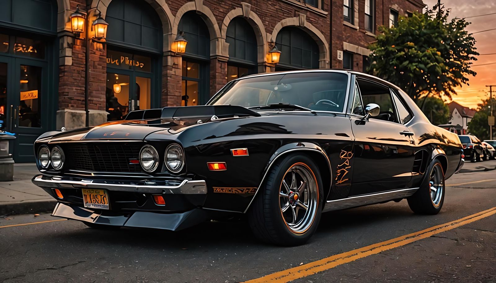 Hyperrealistic Car on Highway in Cinematic Lighting