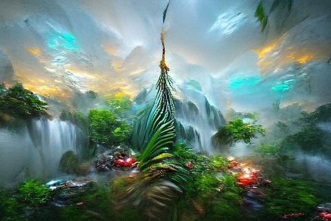 Hyperrealistic Jungle Fantasy Concept Art in 8K