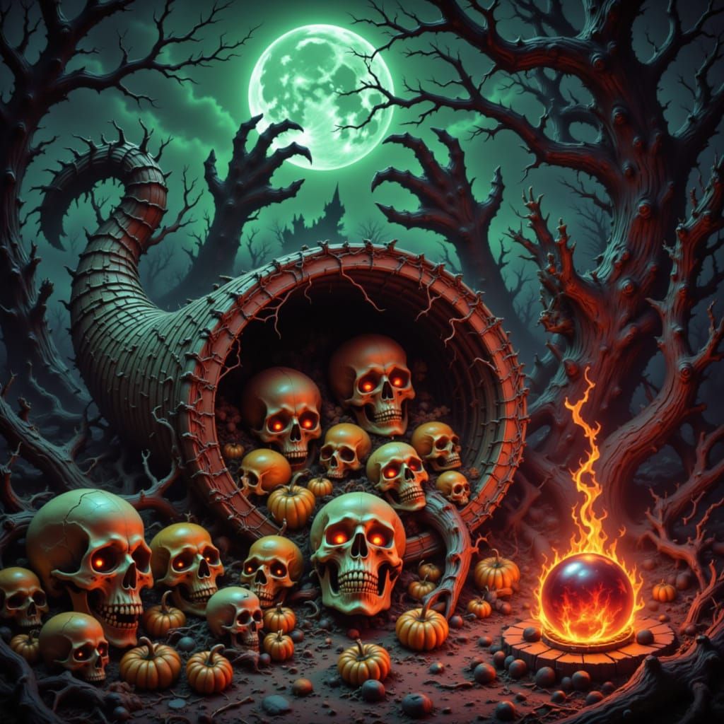Haunted Harvest Cornucopia of Horror Items