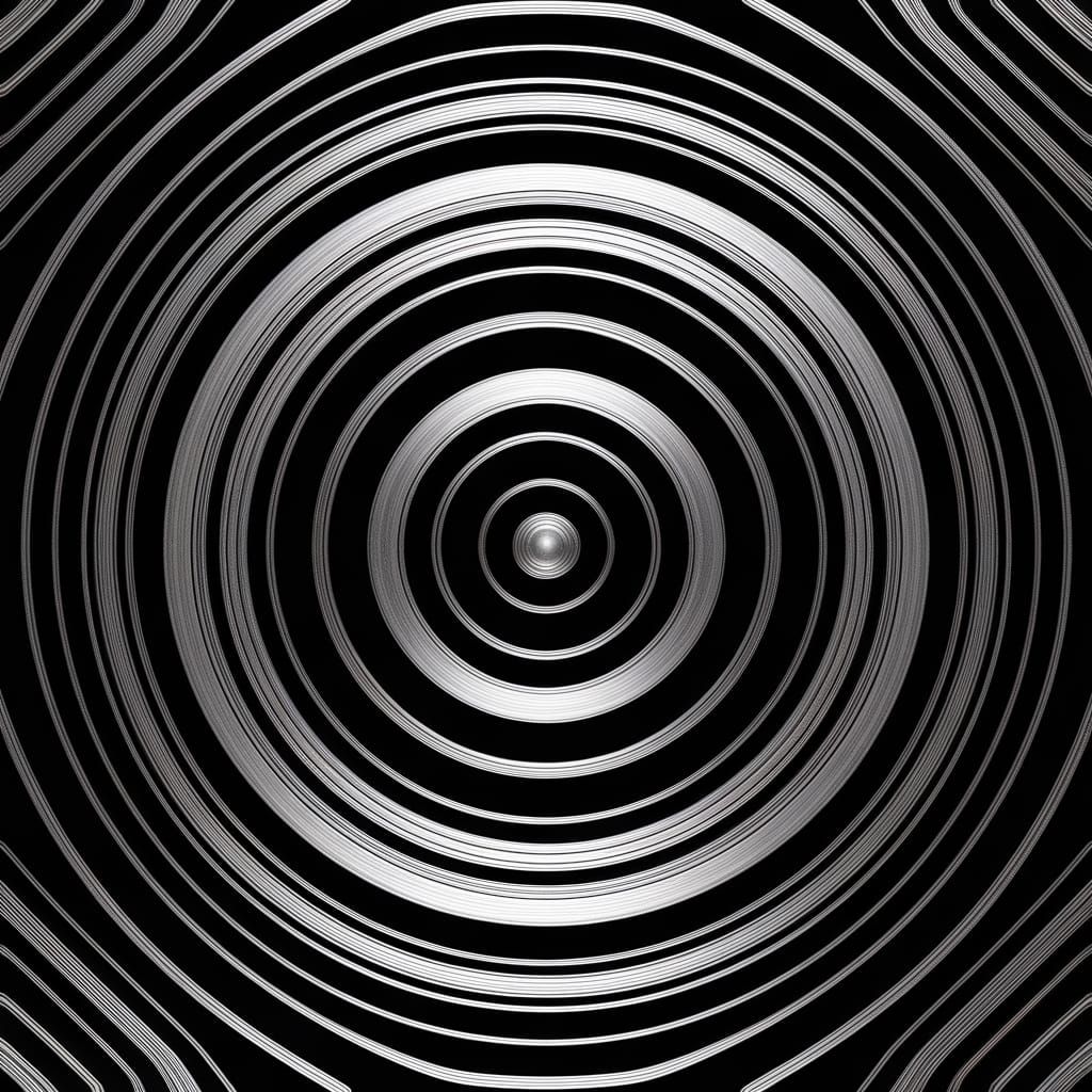 Abstract Kintsugi Texture in Chrome