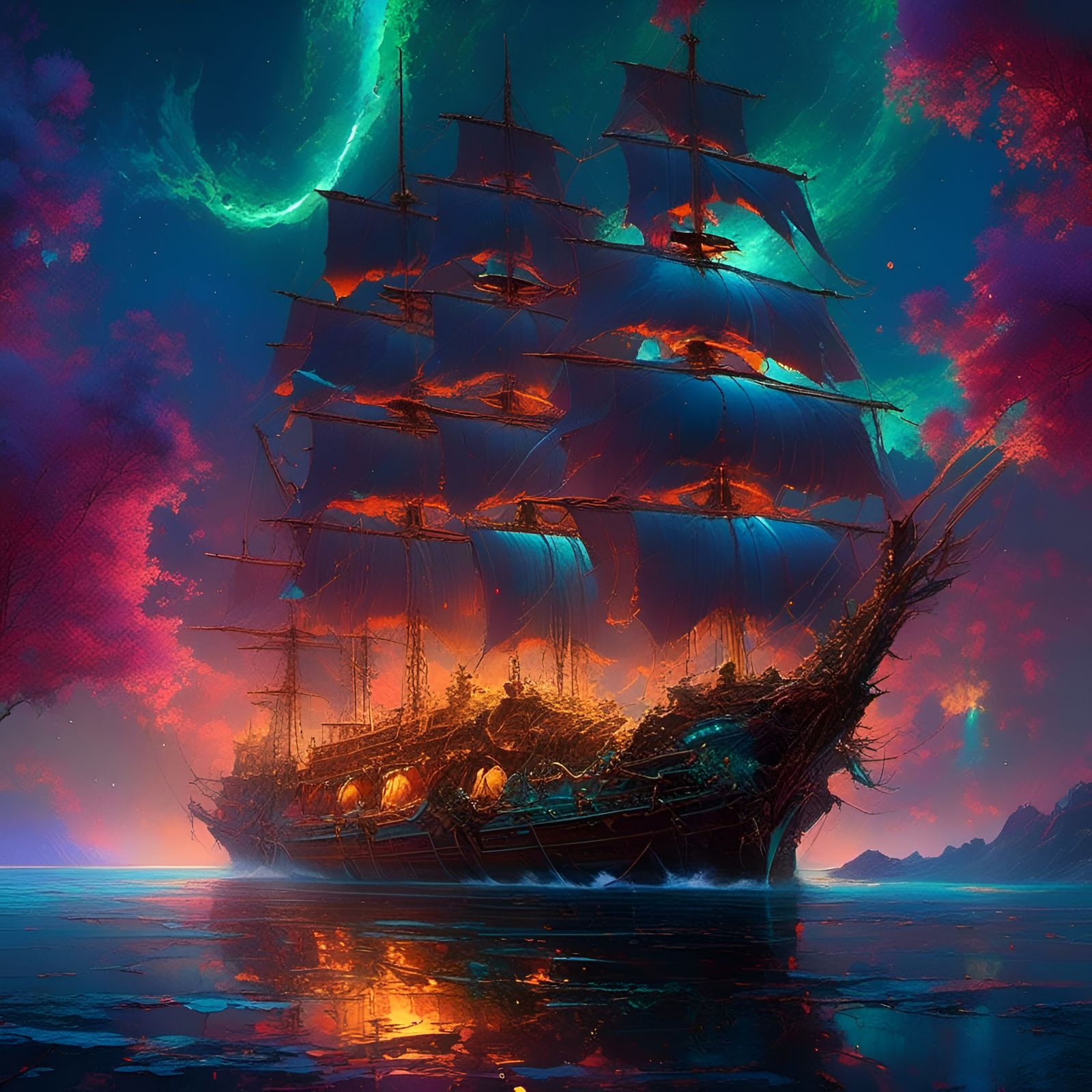 Old Ship Sailing